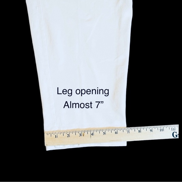 Women With Control Petite Slim Leg Ankle Pants. White. 2X Petite. - Picture 8 of 11